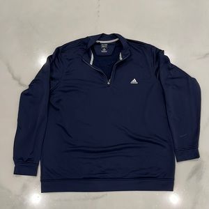 Adidas Golf Men's Navy Blue & White 1/4 Zip Pullover Jacket